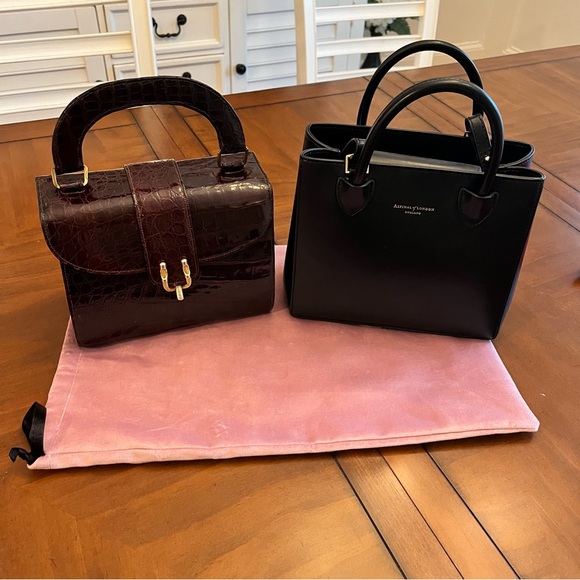 Vintage Crocodile Dark Brown Handbag - Professionally Restored - Picture 11 of 14